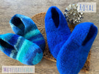 Filzschuhe mit Sohle aus reinster Schurwolle handgefertigt von Anja - Hausschuhe, Gästeschuhe für warme Füße - Personalisiertes Geschenk (Kopie)