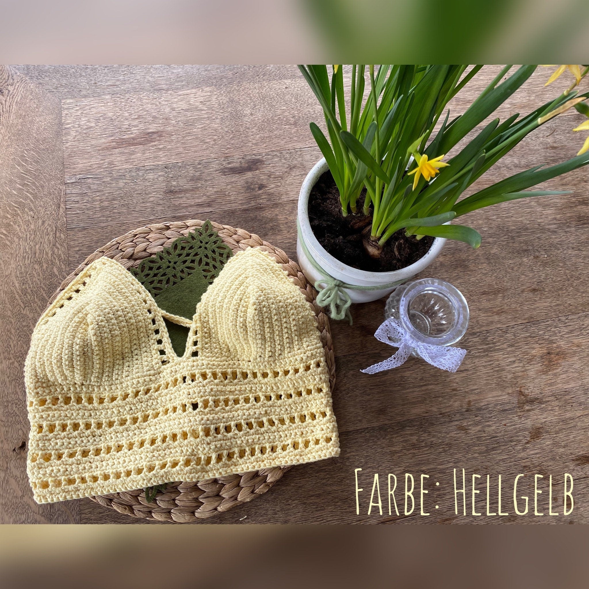 Auf Bestellung gehäkelt aus Bayern // Crochet Bralette // Crop Top // Häkel Top // Makramee // Boho // Festival // Häkel Bikini Top // BH - Mein Schusterhof