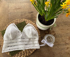 Auf Bestellung gehäkelt aus Bayern // Crochet Bralette // Crop Top // Häkel Top // Makramee // Boho // Festival // Häkel Bikini Top // BH - Mein Schusterhof