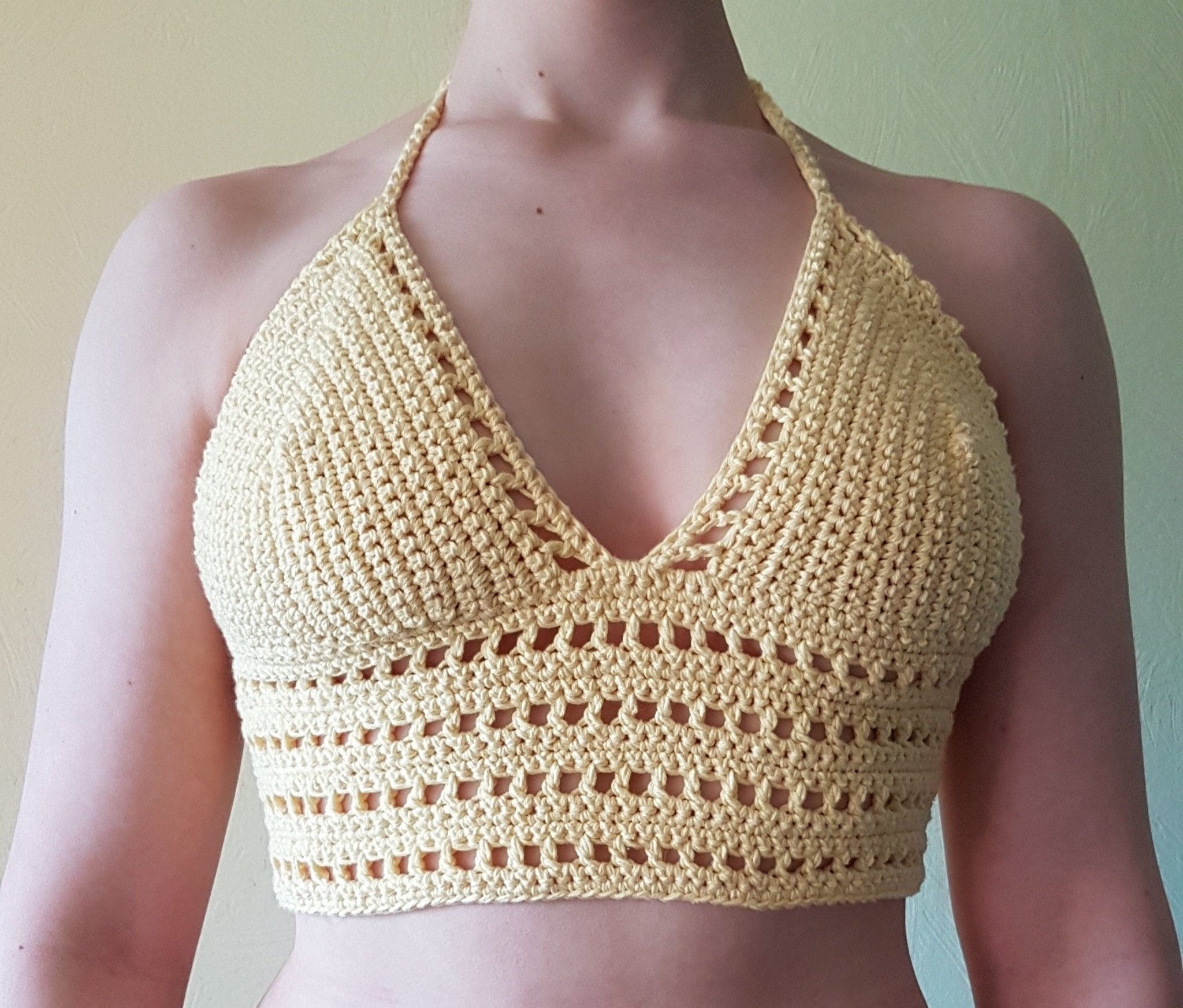 Auf Bestellung gehäkelt aus Bayern // Crochet Bralette // Crop Top // Häkel Top // Makramee // Boho // Festival // Häkel Bikini Top // BH - Mein Schusterhof