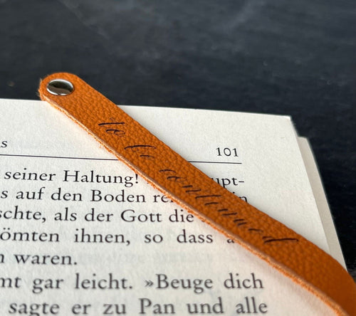 Buchmerker aus Leder - handgefertigt von Jan - Mein Schusterhof