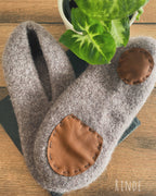 Filzschuhe mit Sohle - handgefertigt von Anja - Mein Schusterhof