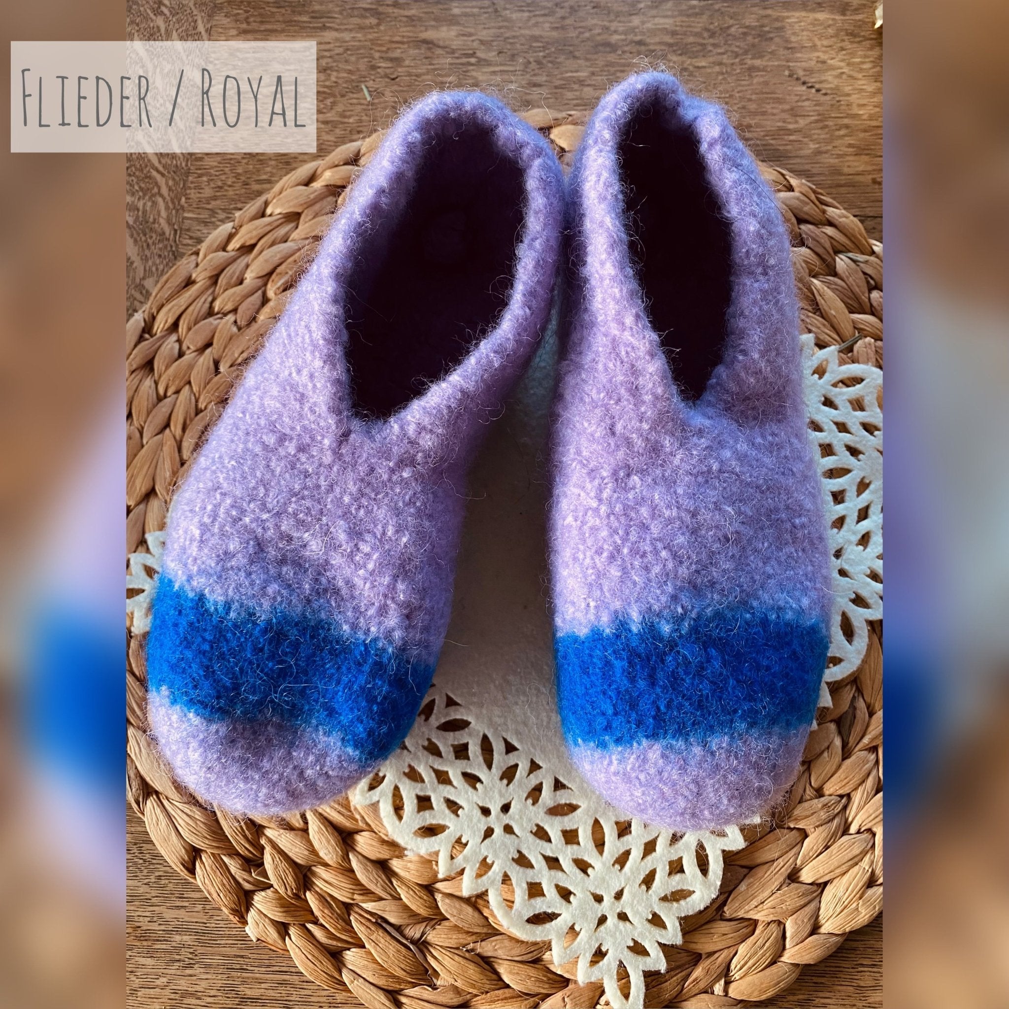 Filzschuhe mit Sohle - handgefertigt von Anja - Mein Schusterhof