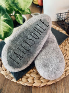 Filzschuhe mit Sohle - handgefertigt von Anja - Mein Schusterhof