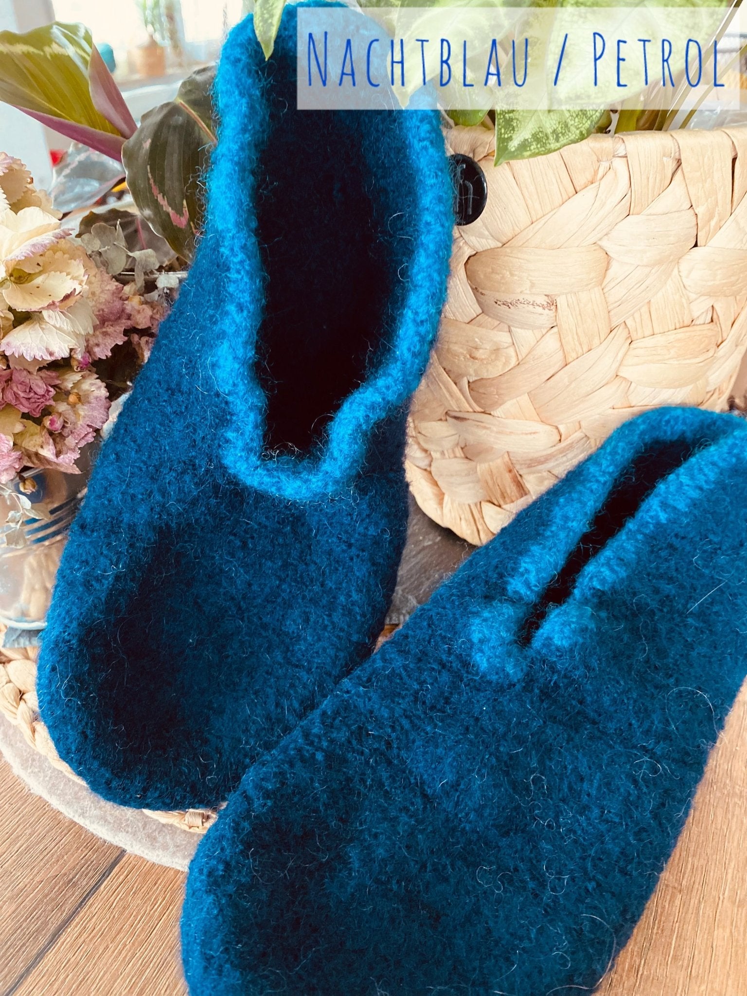 Filzschuhe mit Sohle - handgefertigt von Anja - Mein Schusterhof