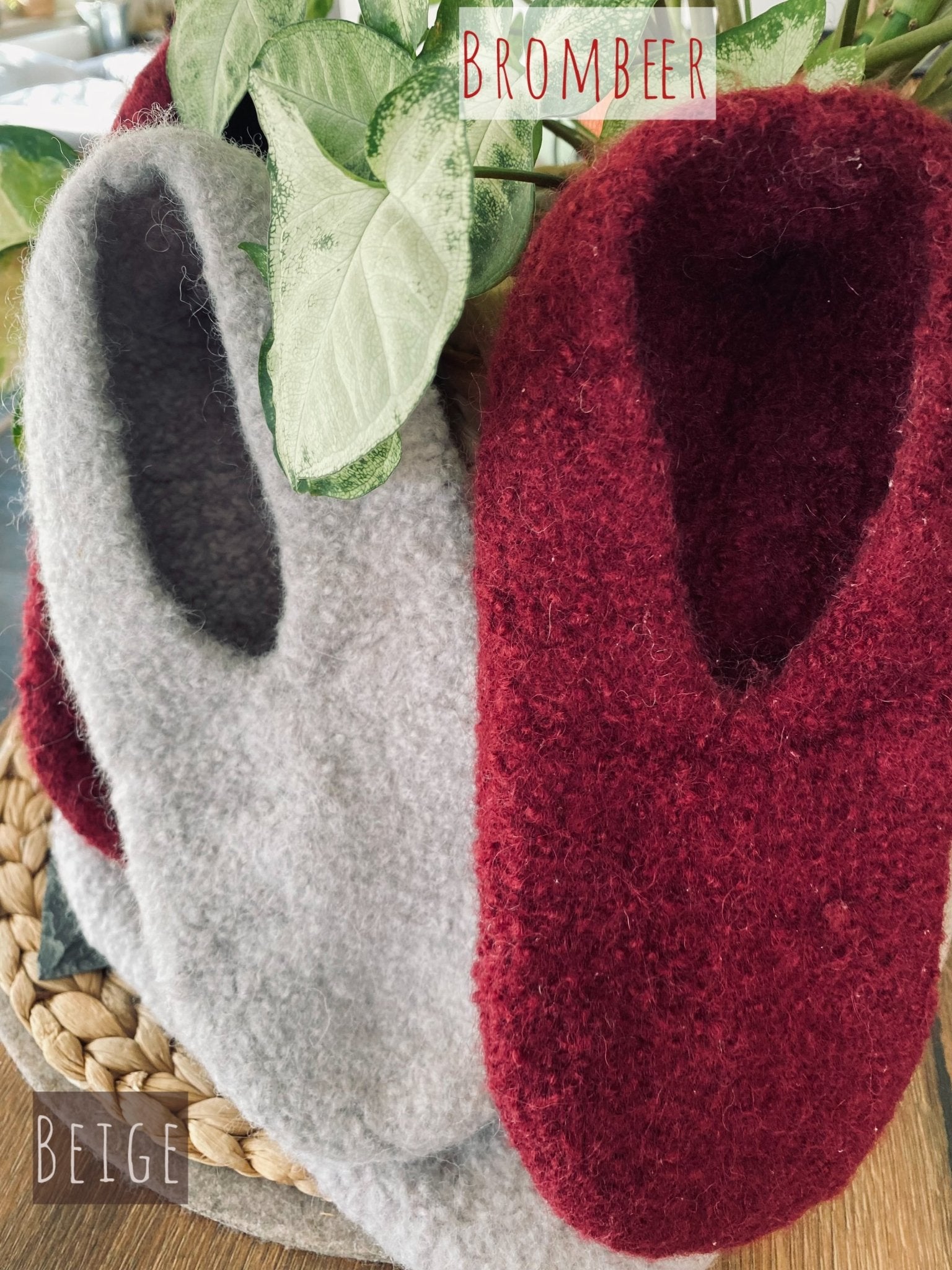 Filzschuhe mit Sohle - handgefertigt von Anja - Mein Schusterhof