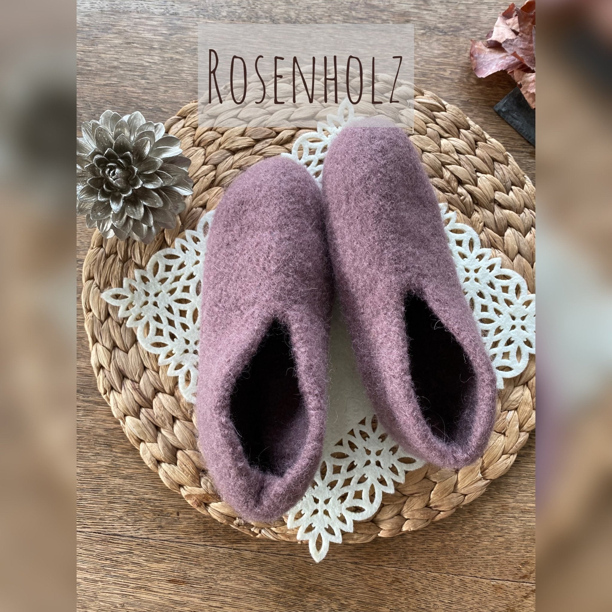 Filzschuhe mit Sohle - handgefertigt von Anja - Mein Schusterhof