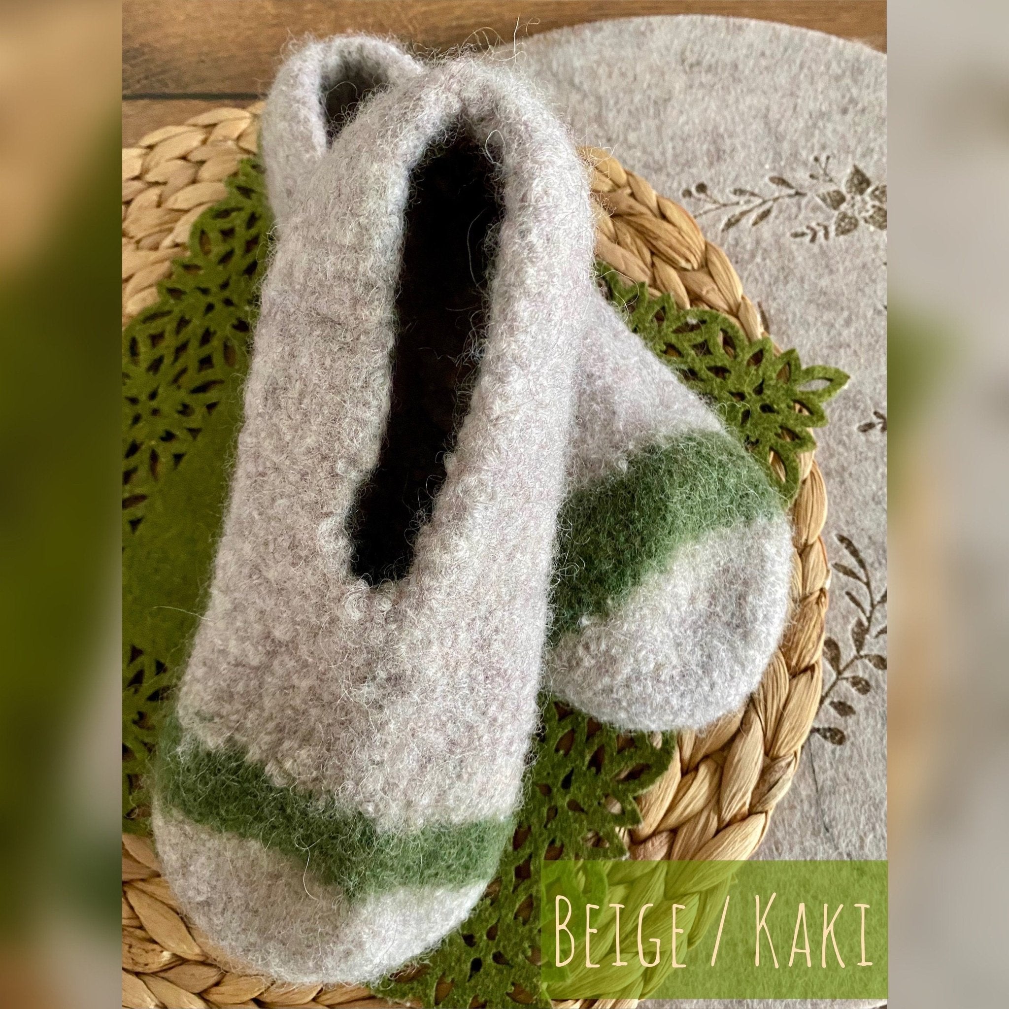 Handgefertigt aus Bayern - Filzschuhe in zwei individuellen Farben gestaltbar aus reinster Schurwolle // Gästeschuhe Hausschuhe // Socken // - Mein Schusterhof