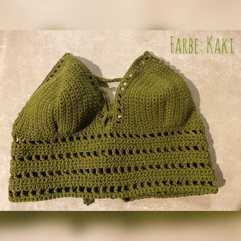 Auf Bestellung gehäkelt aus Bayern // Crochet Bralette // Crop Top // Häkel Top // Makramee // Boho // Festival // Häkel Bikini Top // BH