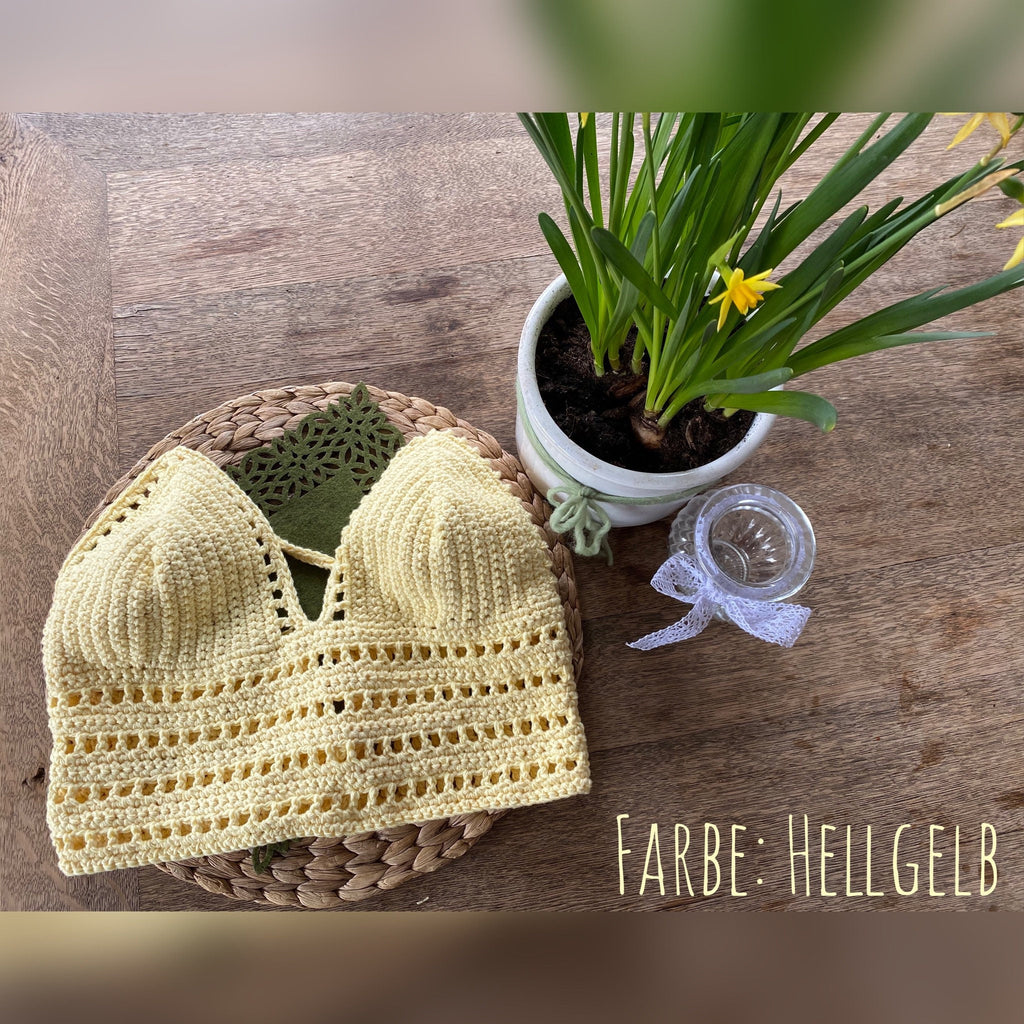 Auf Bestellung gehäkelt aus Bayern // Crochet Bralette // Crop Top // Häkel Top // Makramee // Boho // Festival // Häkel Bikini Top // BH