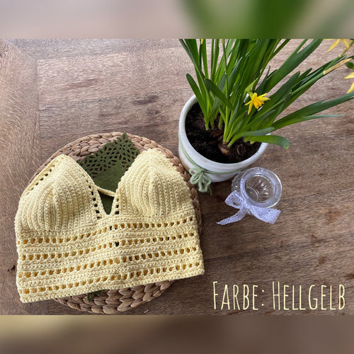 Auf Bestellung gehäkelt aus Bayern // Crochet Bralette // Crop Top // Häkel Top // Makramee // Boho // Festival // Häkel Bikini Top // BH