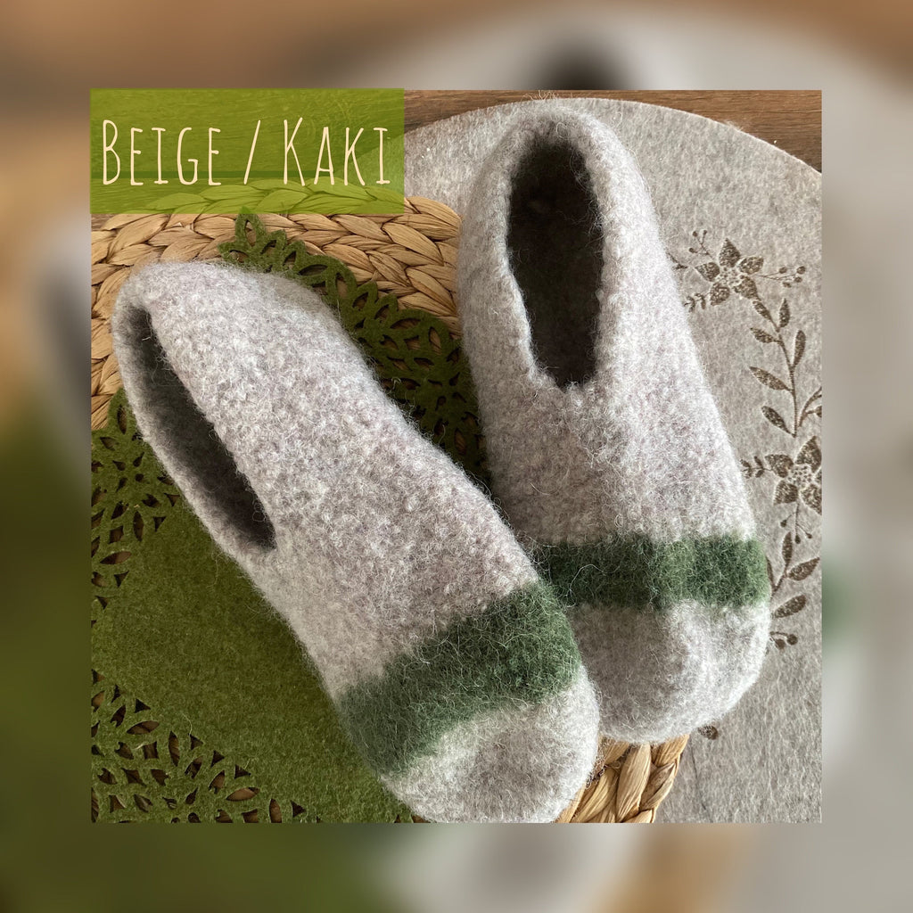 Handgefertigt aus Bayern - Filzschuhe in zwei individuellen Farben gestaltbar aus reinster Schurwolle // Gästeschuhe Hausschuhe // Socken //