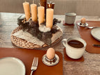 Schlicht & Elegant - robustes Tischset - echtes Sattlerleder - Stilvolles Geschenk für Küche + Esszimmer - 100% Rindsleder - Handgemacht