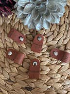 Leder Anhänger mit deinem Bild oder Text / Echtleder Etiketten für Handarbeiten / Wiederverwendbar / Handmade DIY Projekte Geschenkidee Oma - Mein Schusterhof