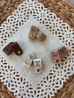 Leder Anhänger mit deinem Bild oder Text / Echtleder Etiketten für Handarbeiten / Wiederverwendbar / Handmade DIY Projekte Geschenkidee Oma - Mein Schusterhof