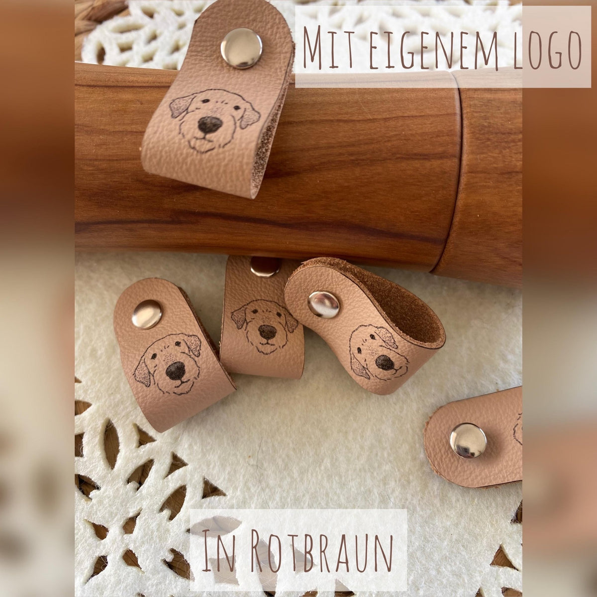 Leder Anhänger mit deinem Bild oder Text / Echtleder Etiketten für Handarbeiten / Wiederverwendbar / Handmade DIY Projekte Geschenkidee Oma - Mein Schusterhof