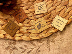 Personalisierte Anhänger mit Bild aus Echtleder / Upcycling / Etiketten zum Aufnähen für Handgemachtes, Geschenke, Kleidung und Mützen - Mein Schusterhof