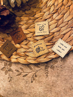 Personalisierte Anhänger mit Bild aus Echtleder / Upcycling / Etiketten zum Aufnähen für Handgemachtes, Geschenke, Kleidung und Mützen - Mein Schusterhof