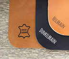 Schlicht & Elegant - robustes Tischset - echtes Sattlerleder - Stilvolles Geschenk für Küche + Esszimmer - 100% Rindsleder - Handgemacht - Mein Schusterhof